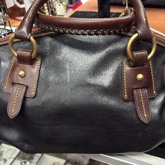 Dooney & Bourke Black and Brown Leather Men's Bag - Picture 3 of 7